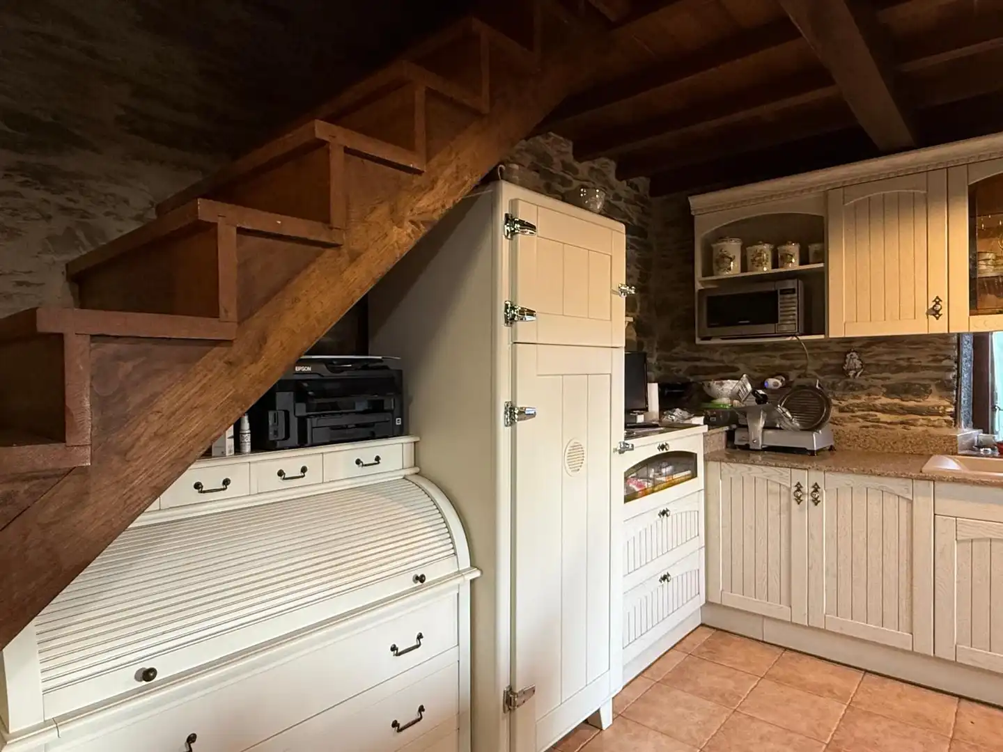 Cocina de Finca rústica en venta en Monfero con Calefacción, Jardín privado y Amueblado
