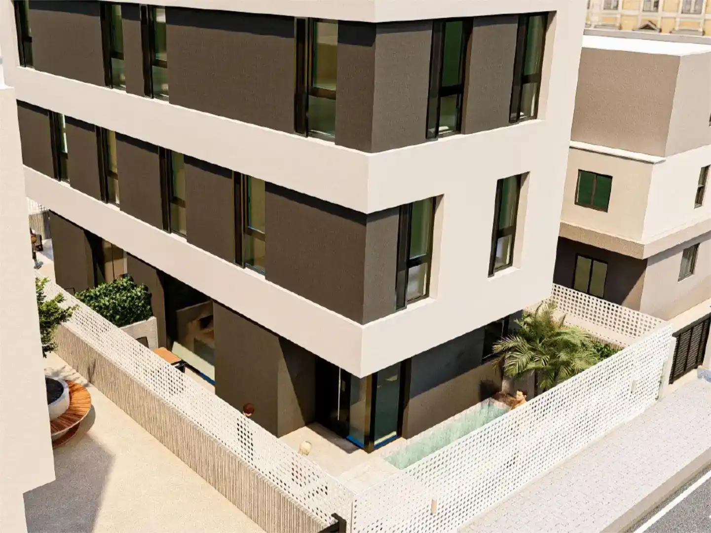 Vista exterior de Pis en venda en Miramar amb Aire condicionat, Jardí privat i Piscina