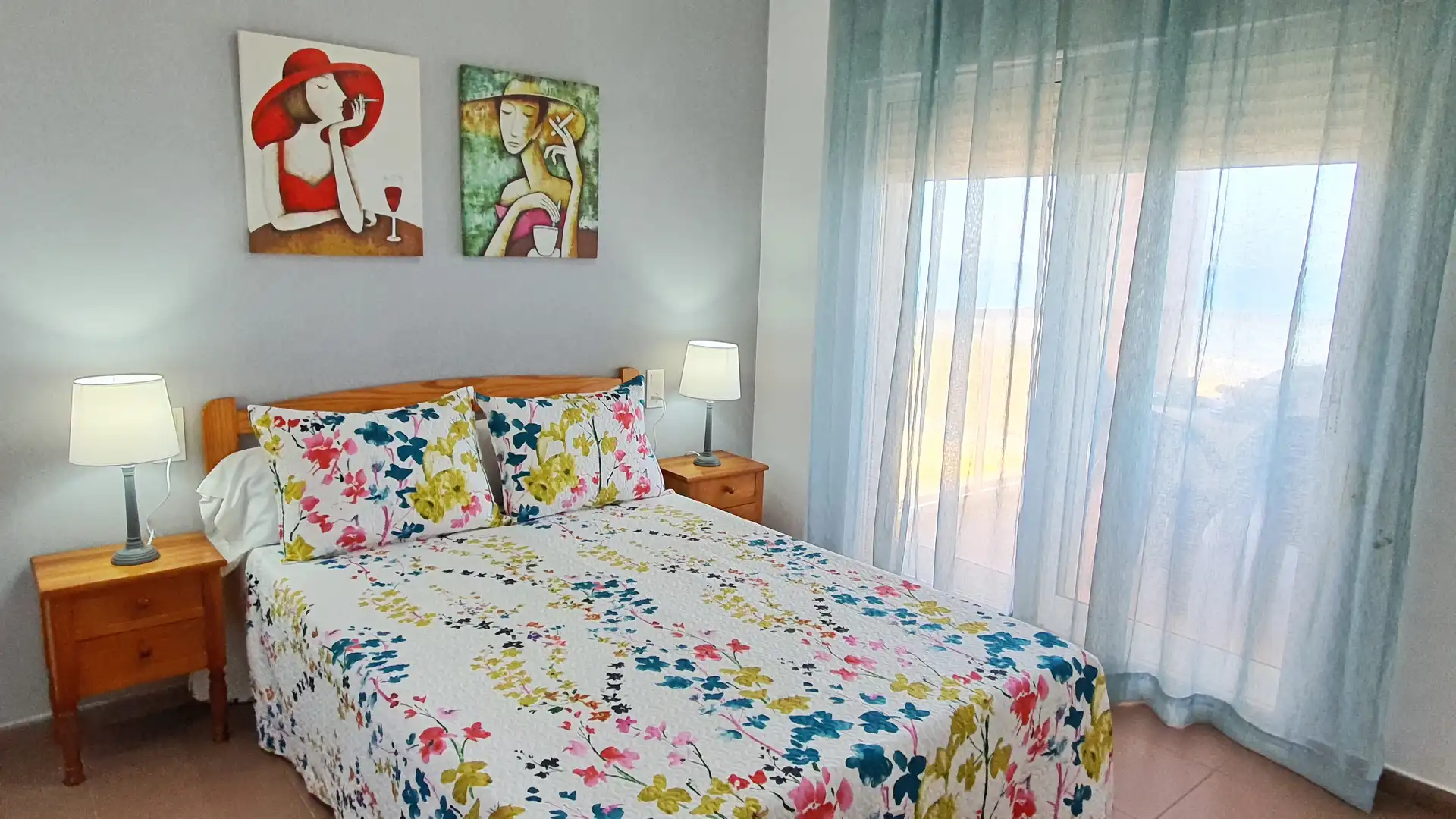 Schlafzimmer von Wohnungen zur Miete in Gandia mit Terrasse, Möbliert und Ofen