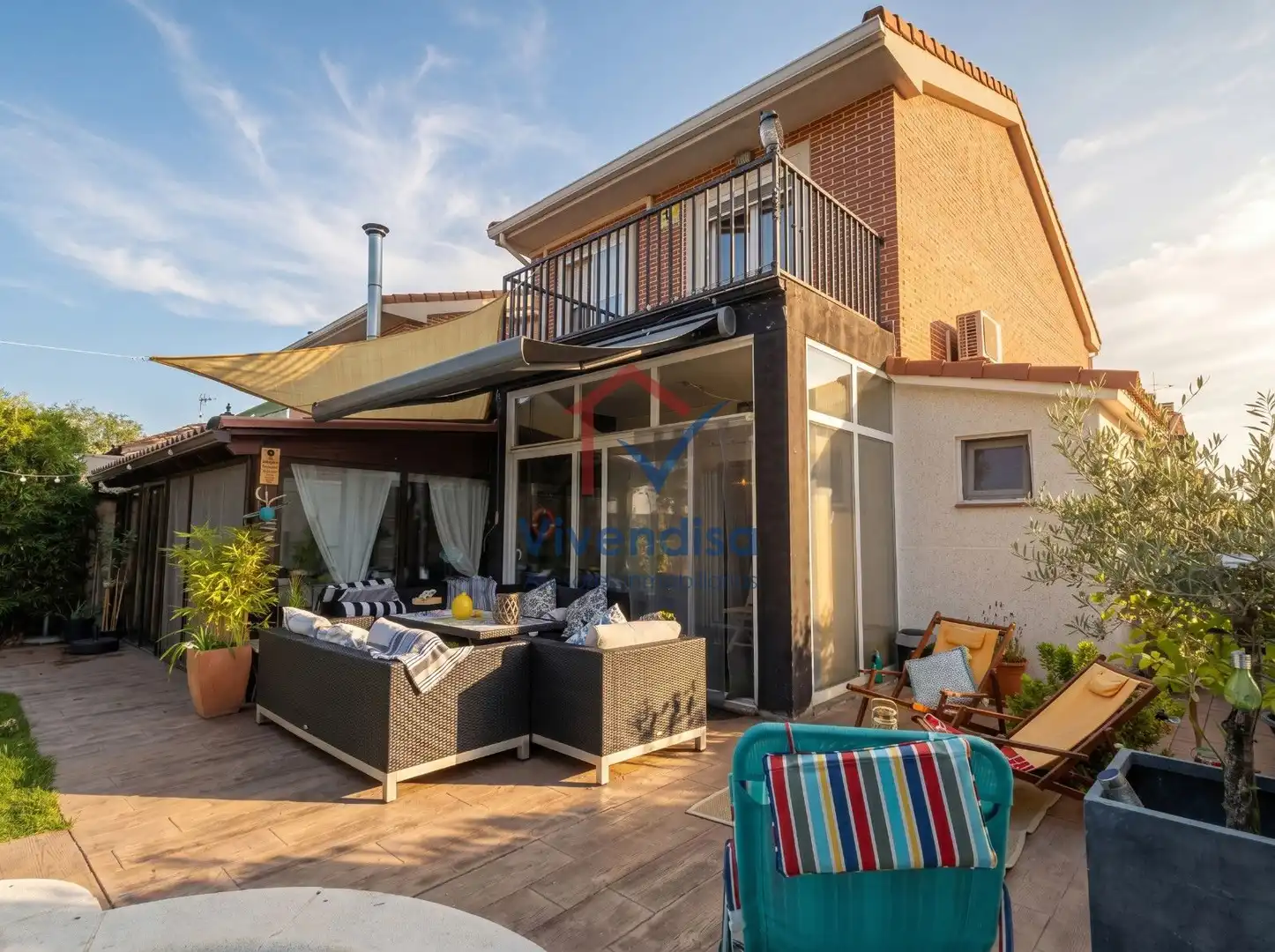 Terrassa de Casa adosada en venda en Cabanillas del Campo amb Aire condicionat, Calefacció i Terrassa