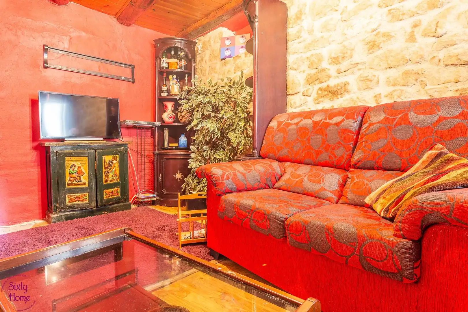 Living room of Houses for sale in Castiliscar  with Furnished