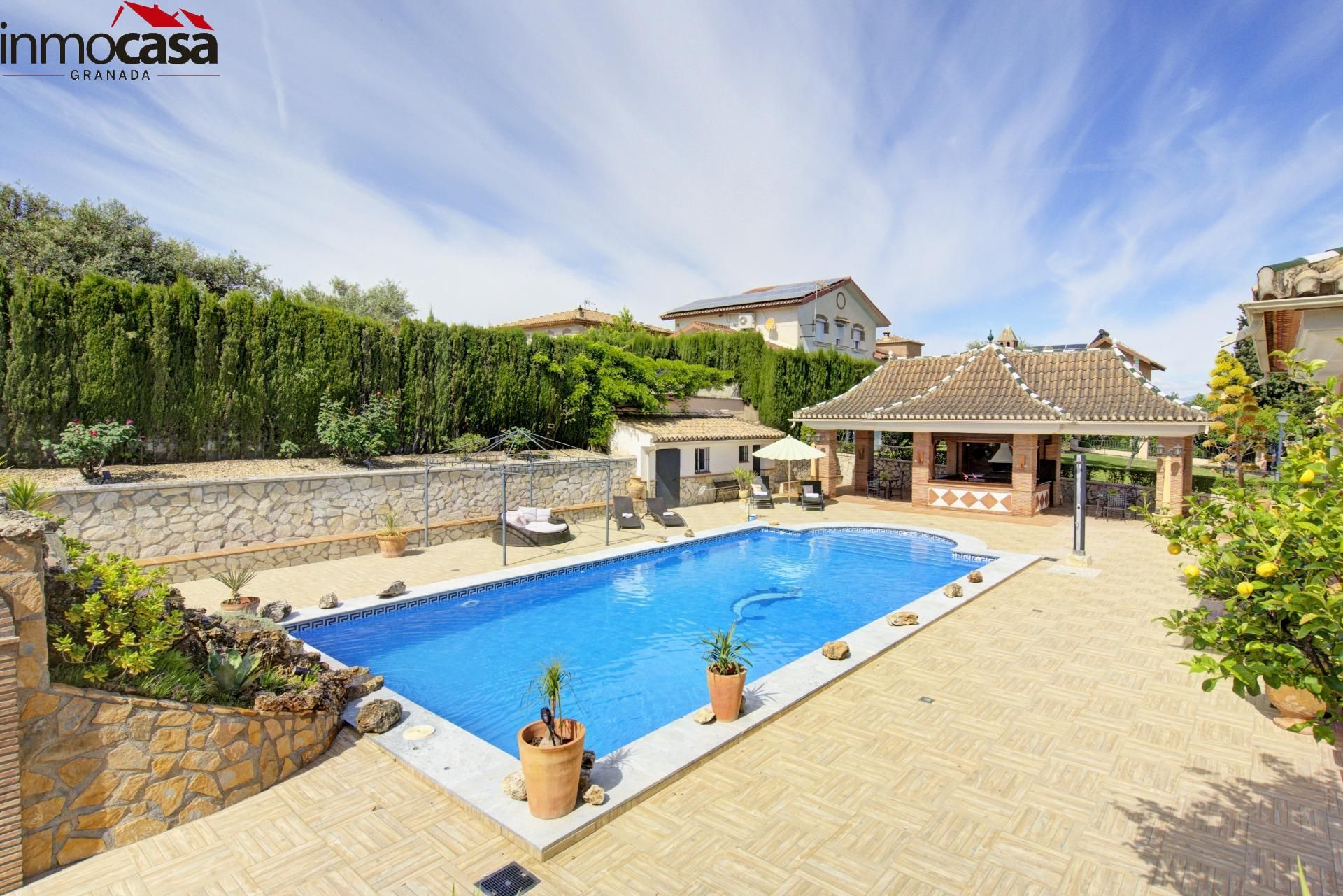 Swimming pool of House or chalet for sale in Vegas del Genil  with Air Conditioner, Heating and Private garden