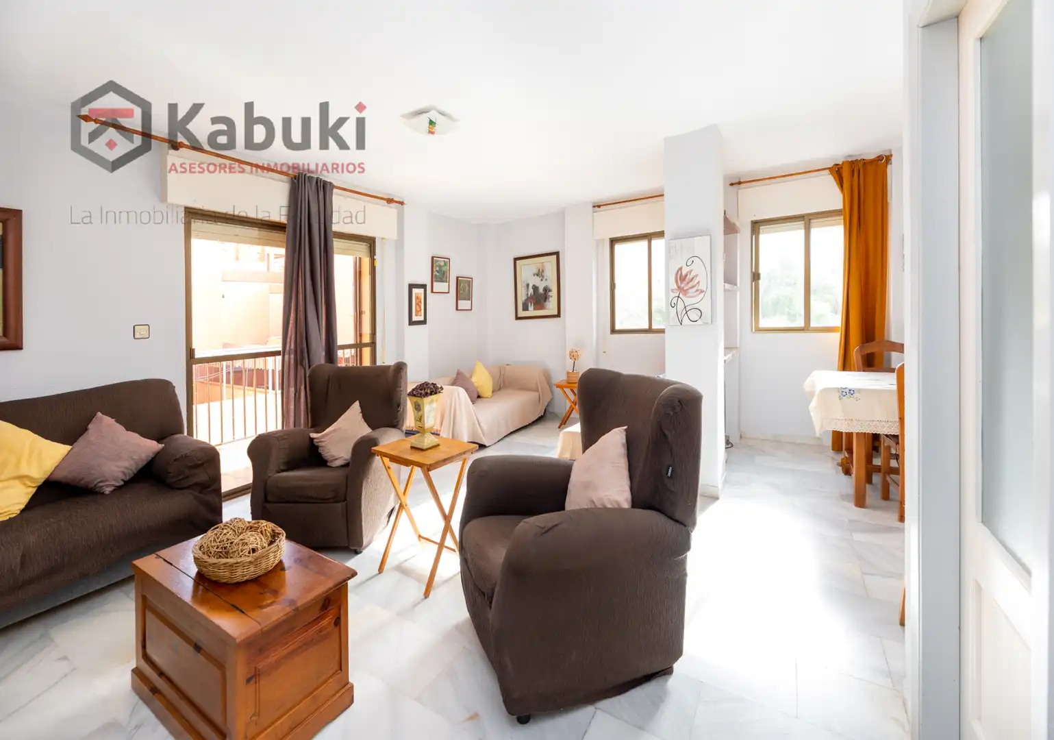 Wohnzimmer von Wohnung zur Miete in Salobreña mit Privatgarten, Terrasse und Schwimmbad