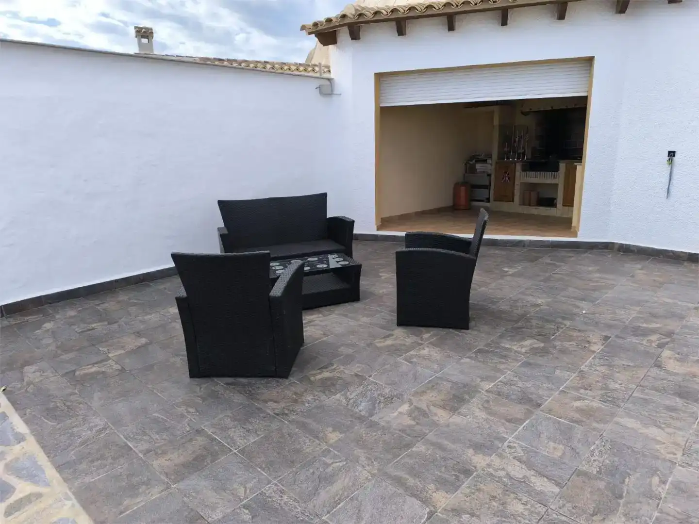 Terrace of Flat for sale in Calpe / Calp  with Air Conditioner, Private garden and Swimming Pool