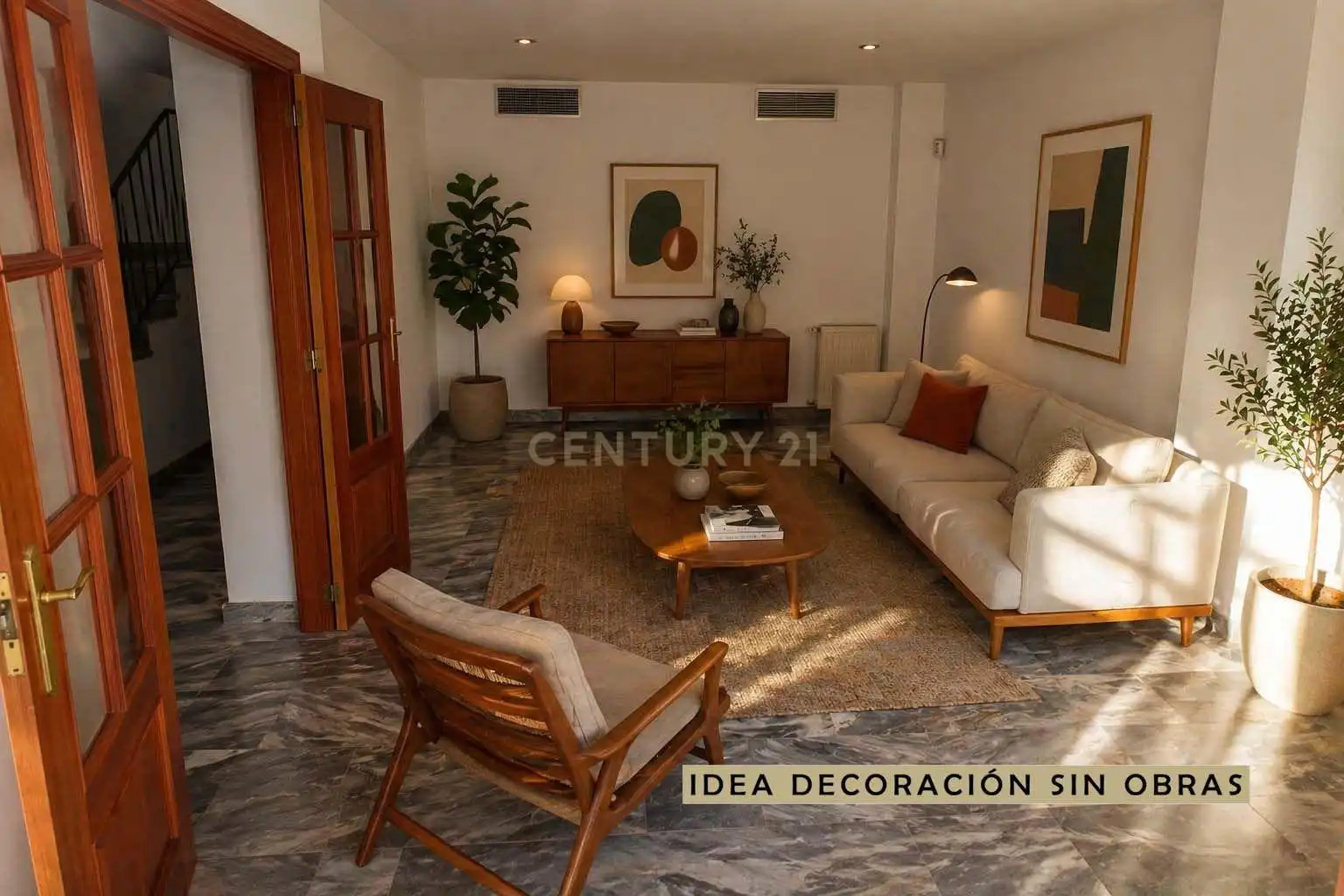 Wohnzimmer von Maisonette zum Verkauf in Badajoz mit Klimaanlage, Abstellraum und Waschmaschine