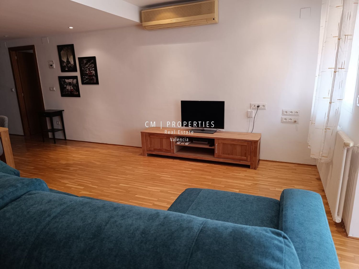 Sala de estar de Piso de alquiler en  Valencia Capital con Aire acondicionado, Calefacción y Terraza