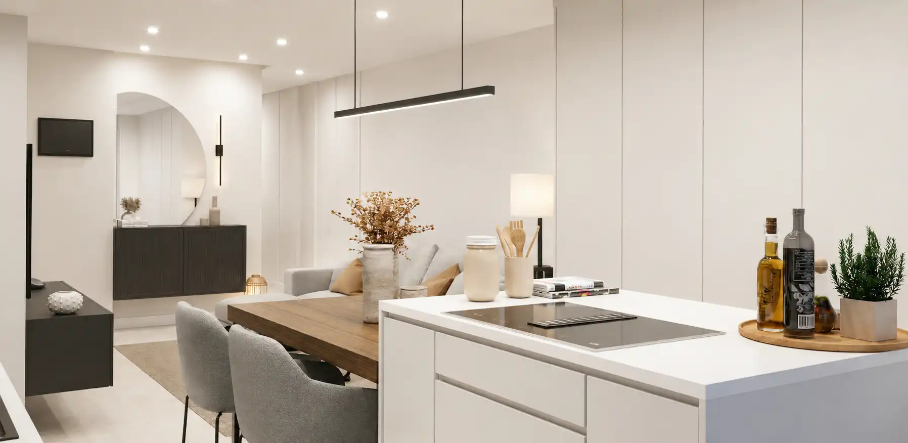 Küche von Wohnung zum Verkauf in Las Palmas de Gran Canaria mit Abstellraum, Ofen und Waschmaschine