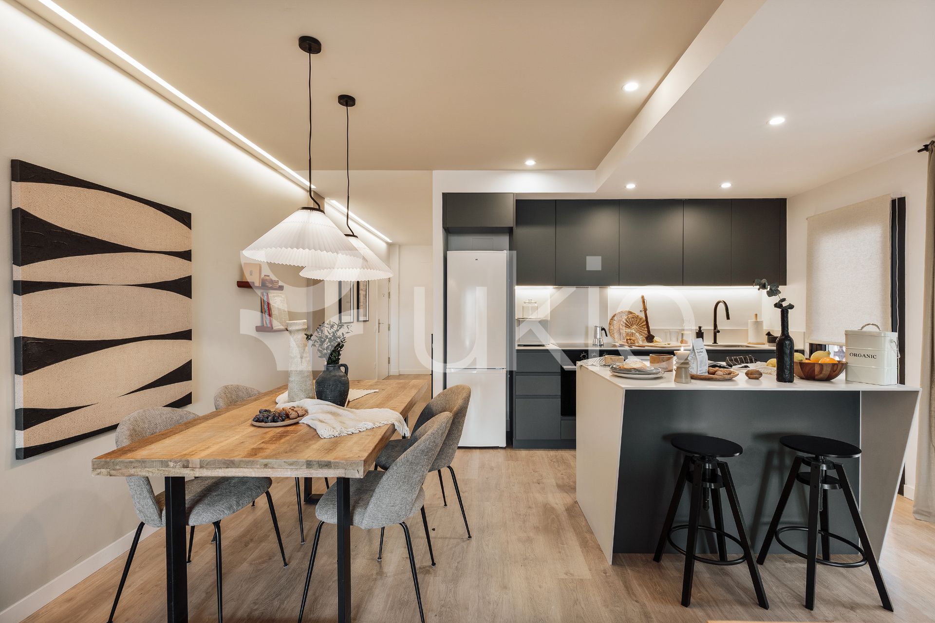 Küche von Wohnungen zur Miete in  Barcelona Capital mit Klimaanlage, Heizung und Möbliert