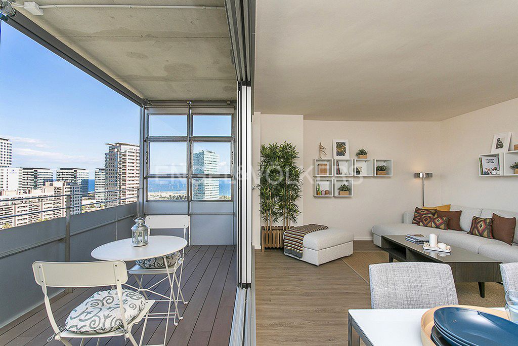 Terrace of Apartment for sale in  Barcelona Capital  with Air Conditioner, Heating and Parquet flooring