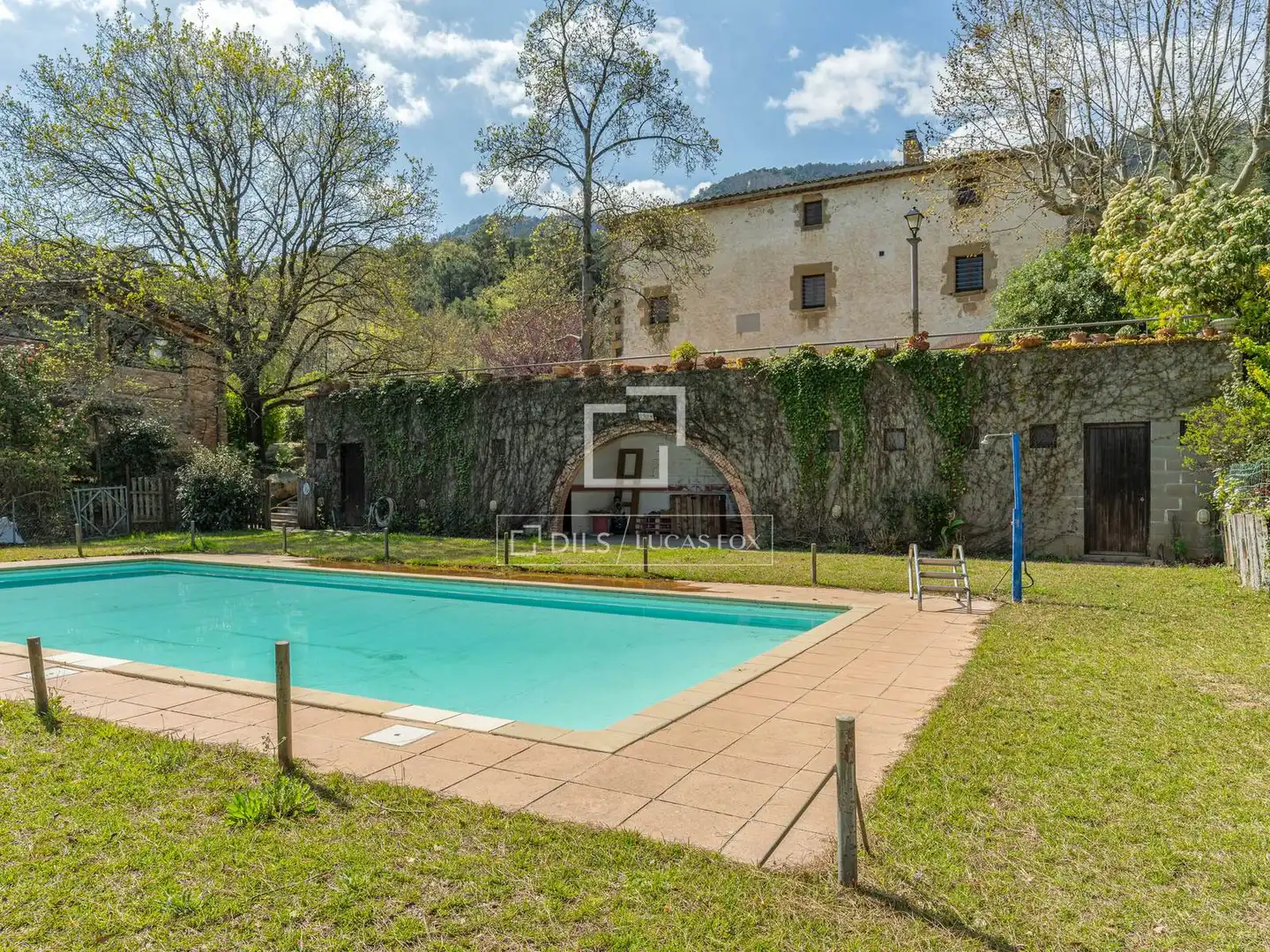 Swimming pool of Country homes for sale in Anglès  with Air Conditioner, Private garden and Terrace