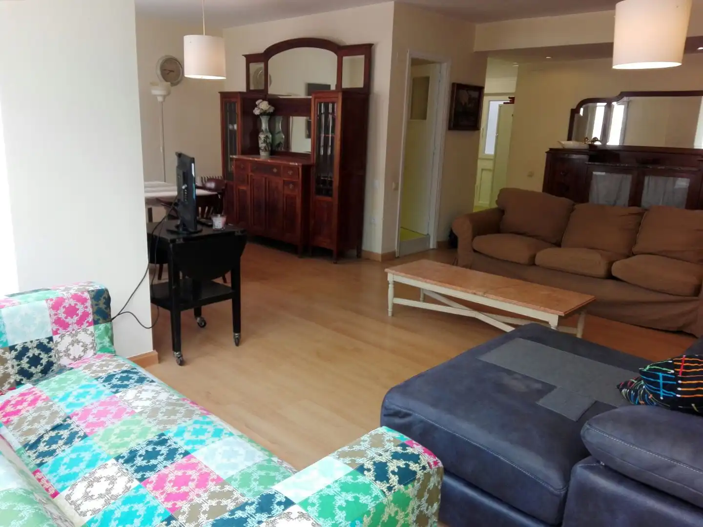 Living room of Flat for rent in Gijón   with Heating and Furnished