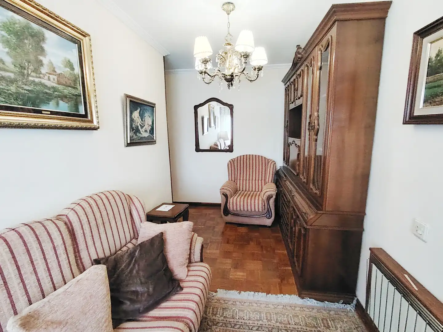 Living room of Flat for sale in Gijón   with Heating, Parquet flooring and Storage room
