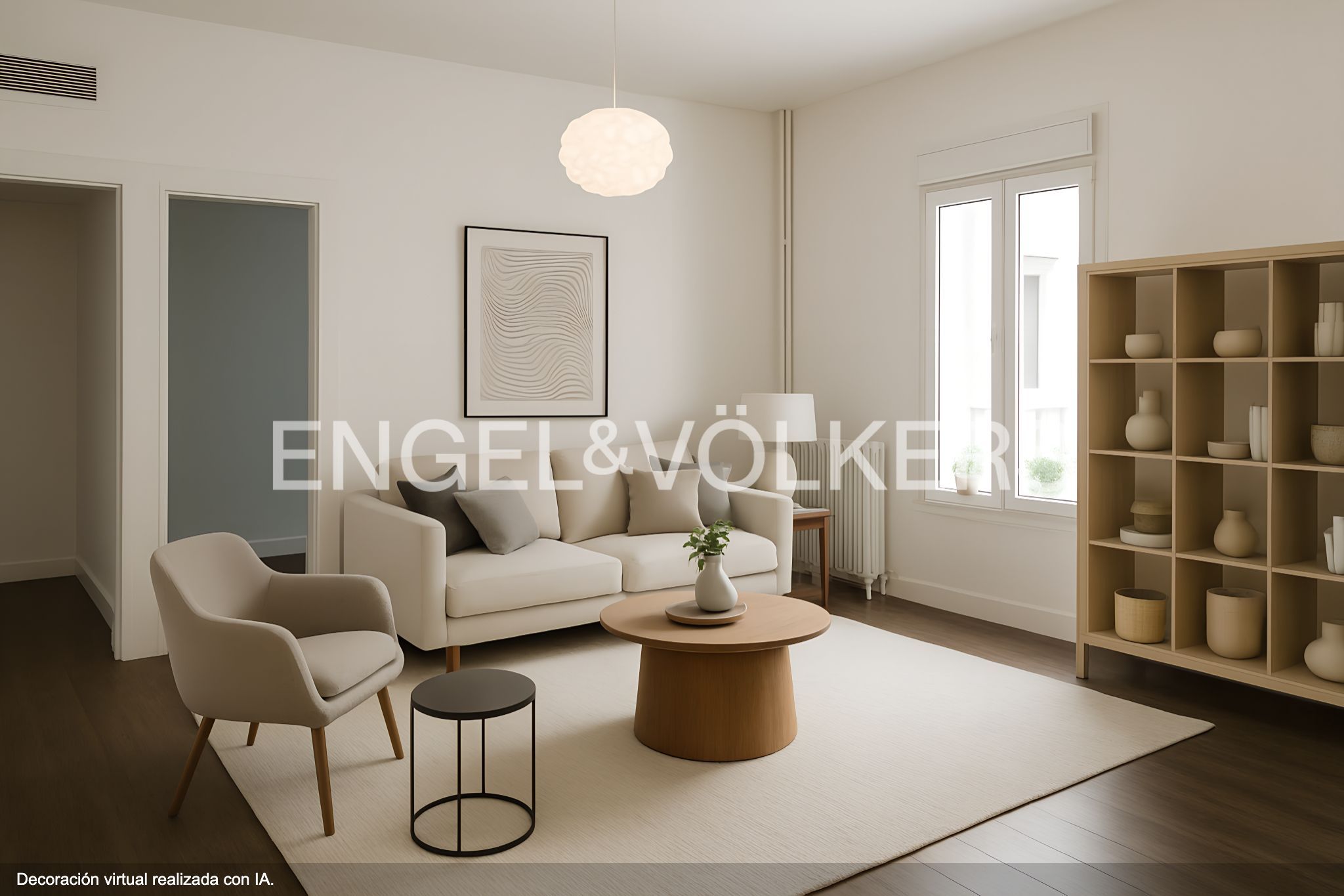 Sala d'estar de Apartament en venda en  Madrid Capital amb Aire condicionat i Calefacció