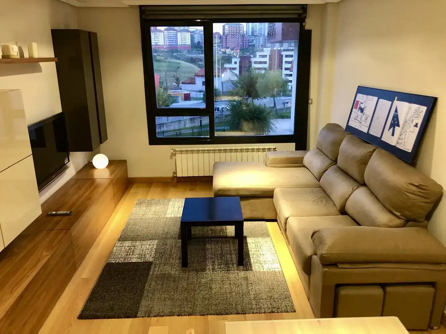 Sala d'estar de Pis de lloguer en Santander amb Jardí privat, Parquet i Traster