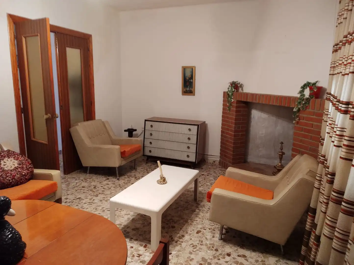 Living room of Houses for sale in Piedrabuena  with Heating, Furnished and Oven