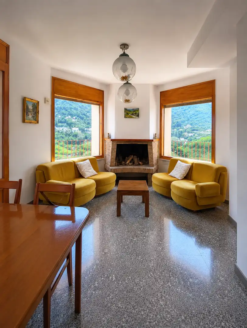 Sala d'estar de Casa o xalet en venda en Santa Cristina d'Aro amb Calefacció, Jardí privat i Terrassa