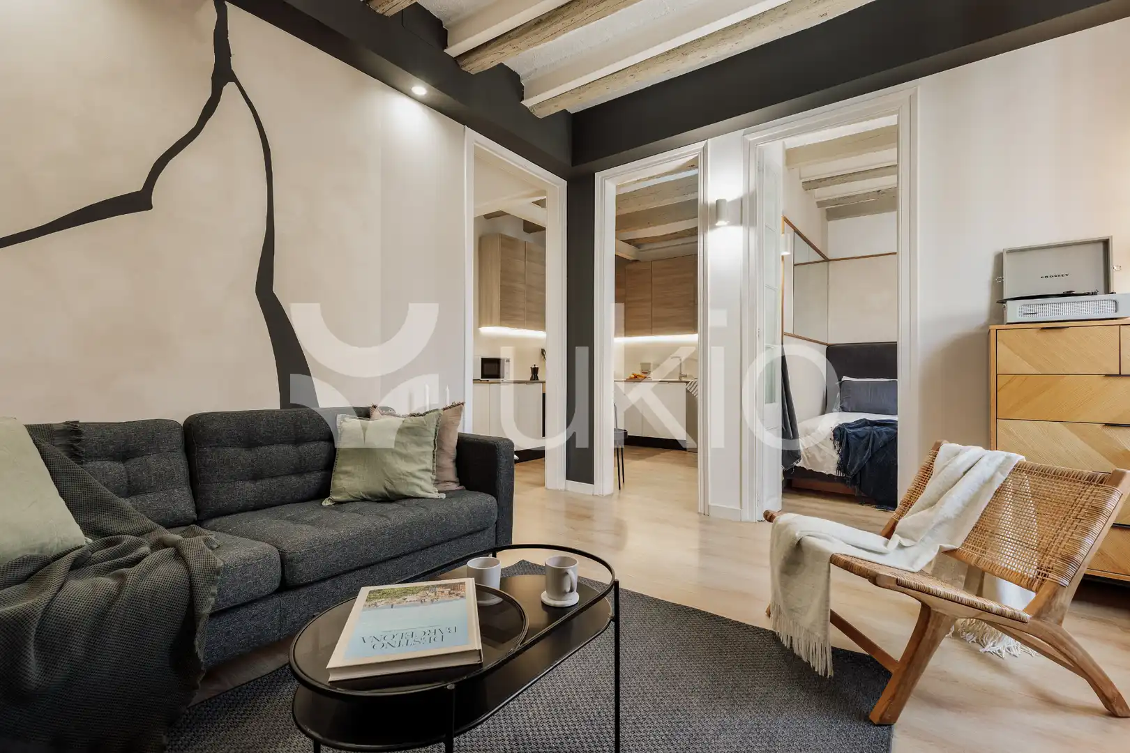 Living room of Apartments for rent in Barcelona  with Air Conditioner, Heating and Furnished