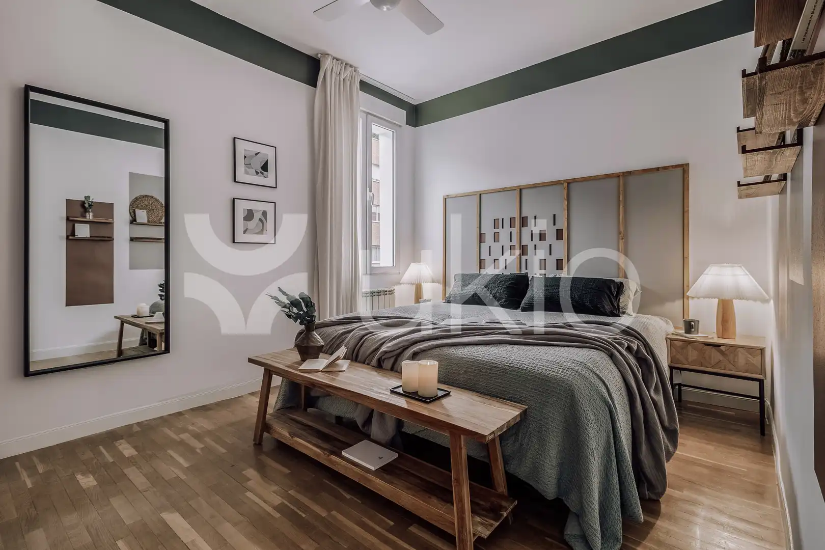 Schlafzimmer von Wohnungen zur Miete in Madrid mit Klimaanlage, Heizung und Möbliert