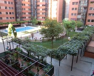 Swimming pool of Flat for sale in  Madrid Capital  with Heating, Parquet flooring and Storage room