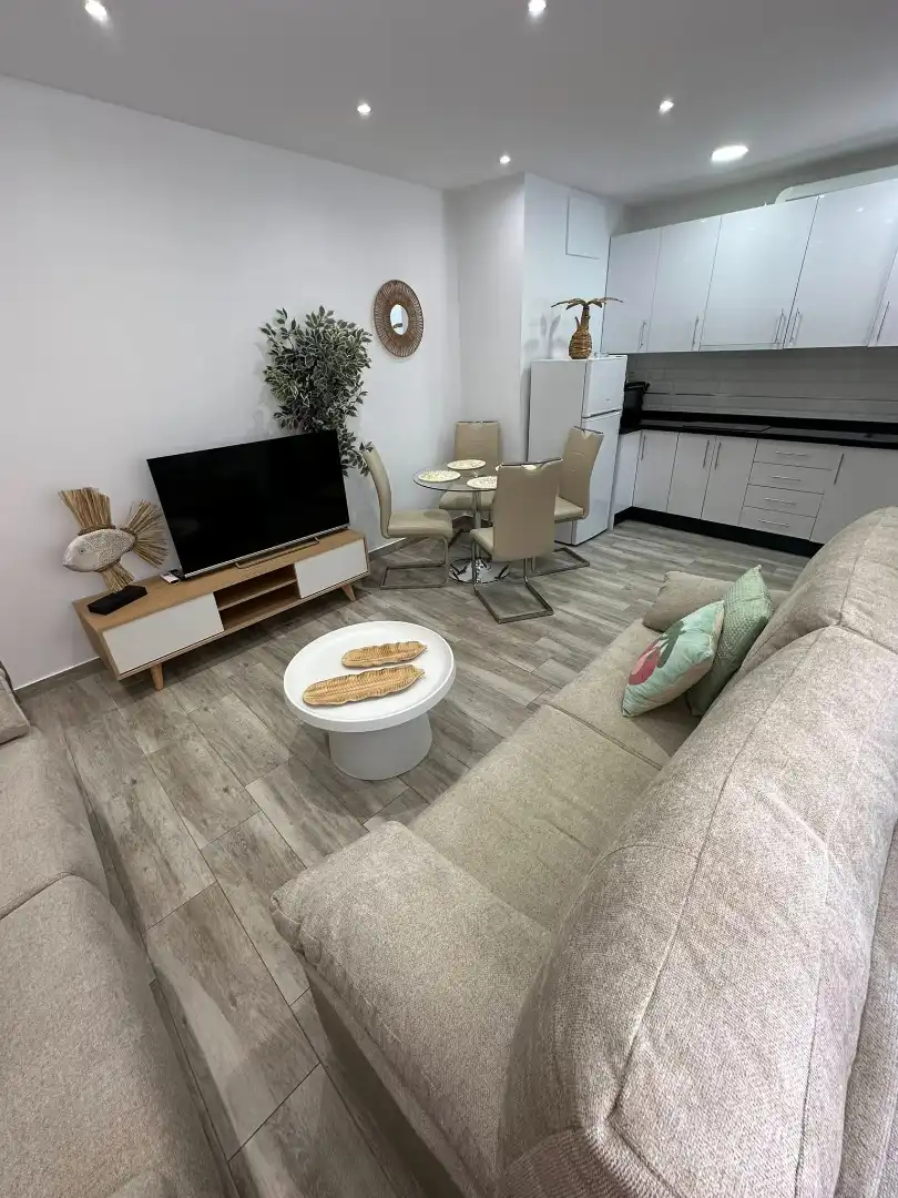 Sala de estar de Piso de alquiler en Fuengirola con Aire acondicionado, Calefacción y Amueblado