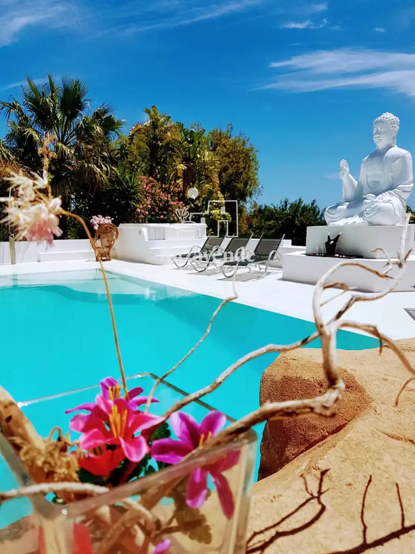 Swimming pool of Houses for sale in Santa Eulària des Riu  with Air Conditioner, Private garden and Terrace