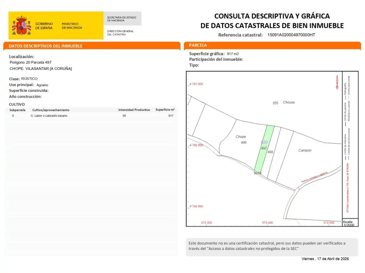 Casa o chalet en venta en Vilasantar con Calefacción y Jardín privado