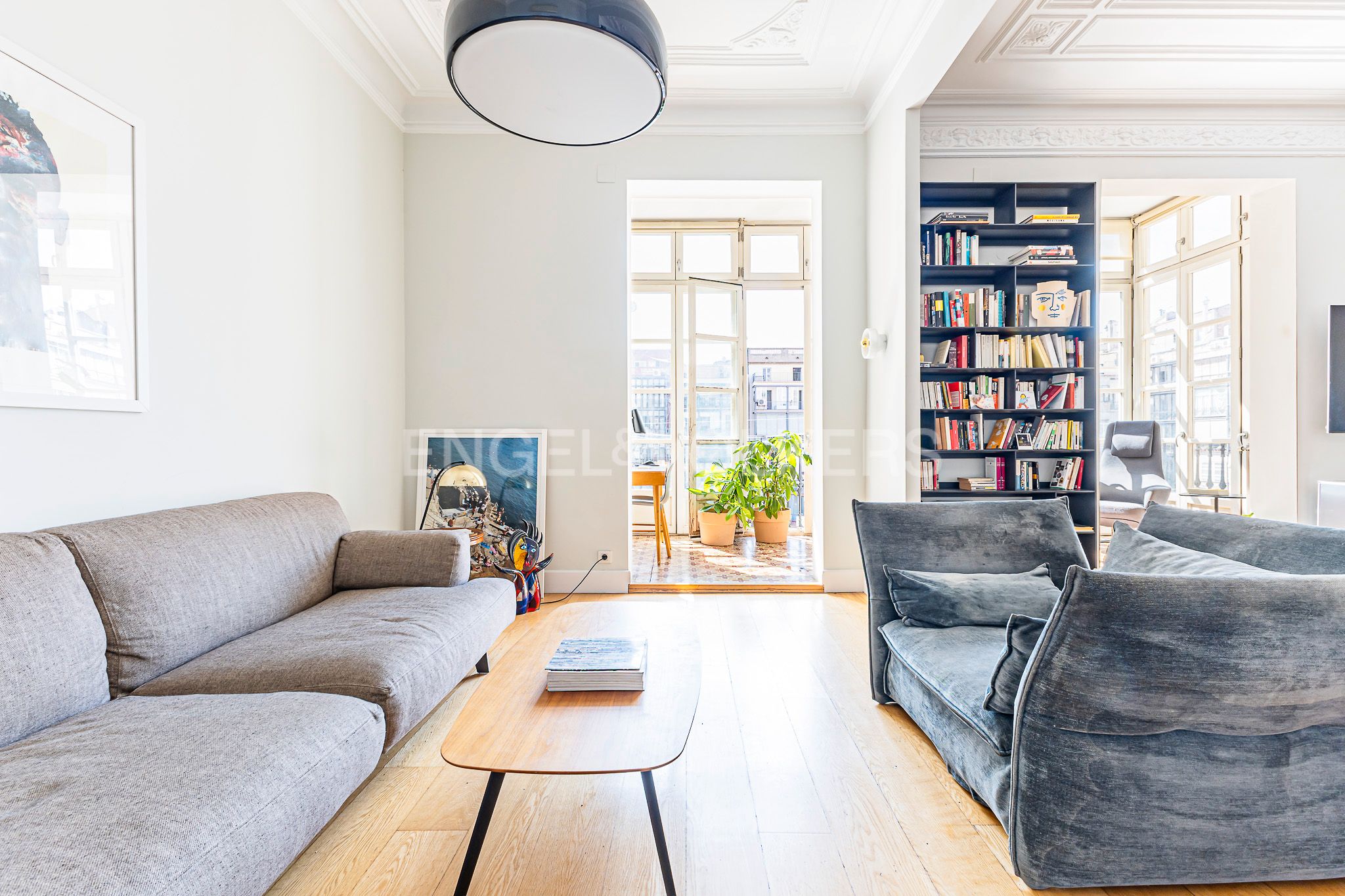 Sala d'estar de Apartament en venda en  Barcelona Capital amb Aire condicionat, Calefacció i Parquet