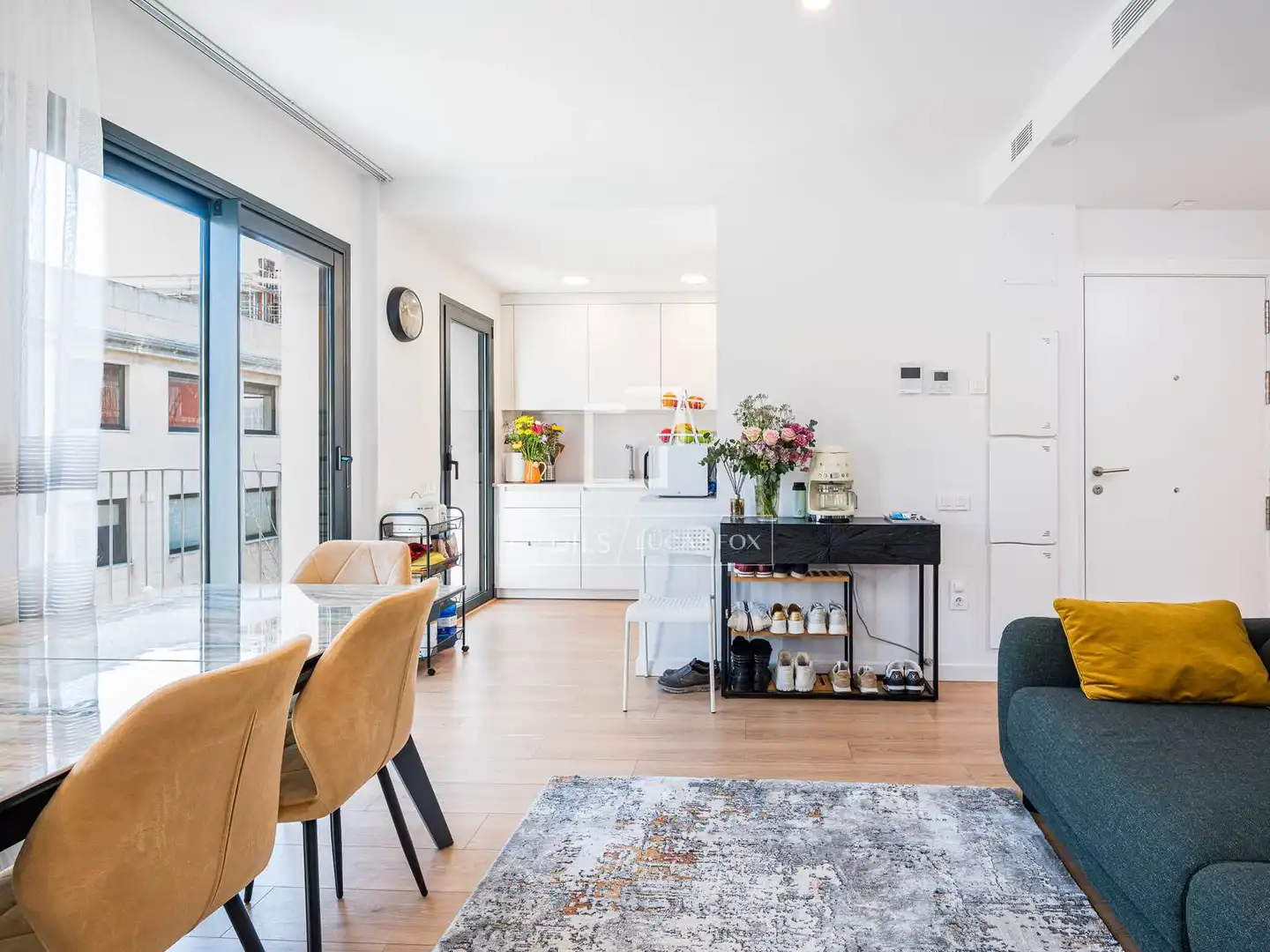 Wohnzimmer von Wohnung zum Verkauf in Sant Cugat del Vallès mit Klimaanlage, Heizung und Terrasse