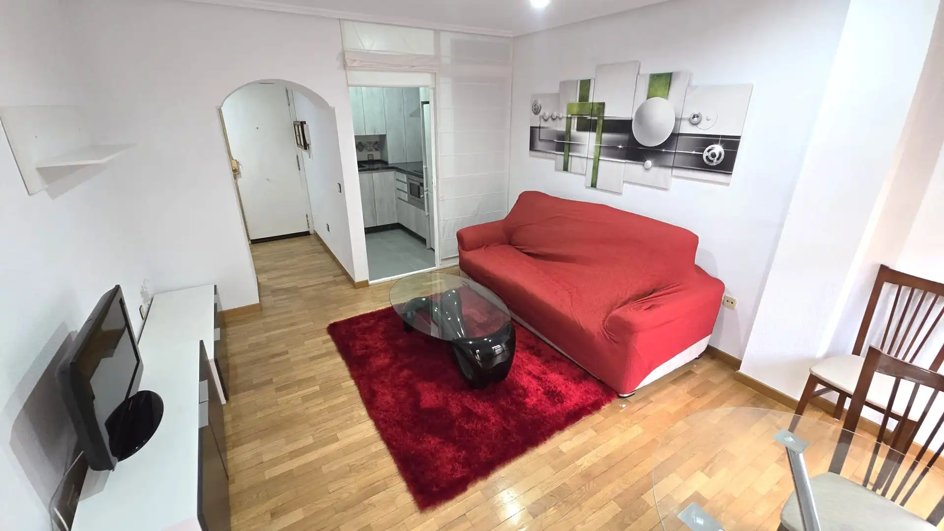 Sala d'estar de Apartament de lloguer en Cáceres amb Aire condicionat, Calefacció i Moblat