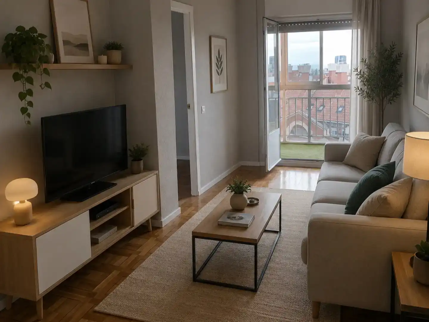 Sala d'estar de Àtic en venda en  Madrid Capital amb Aire condicionat i Balcó