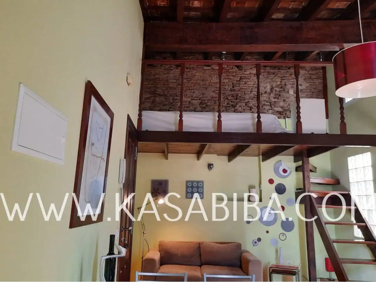 Sala d'estar de Loft de lloguer en Valencia amb Aire condicionat, Calefacció i Parquet