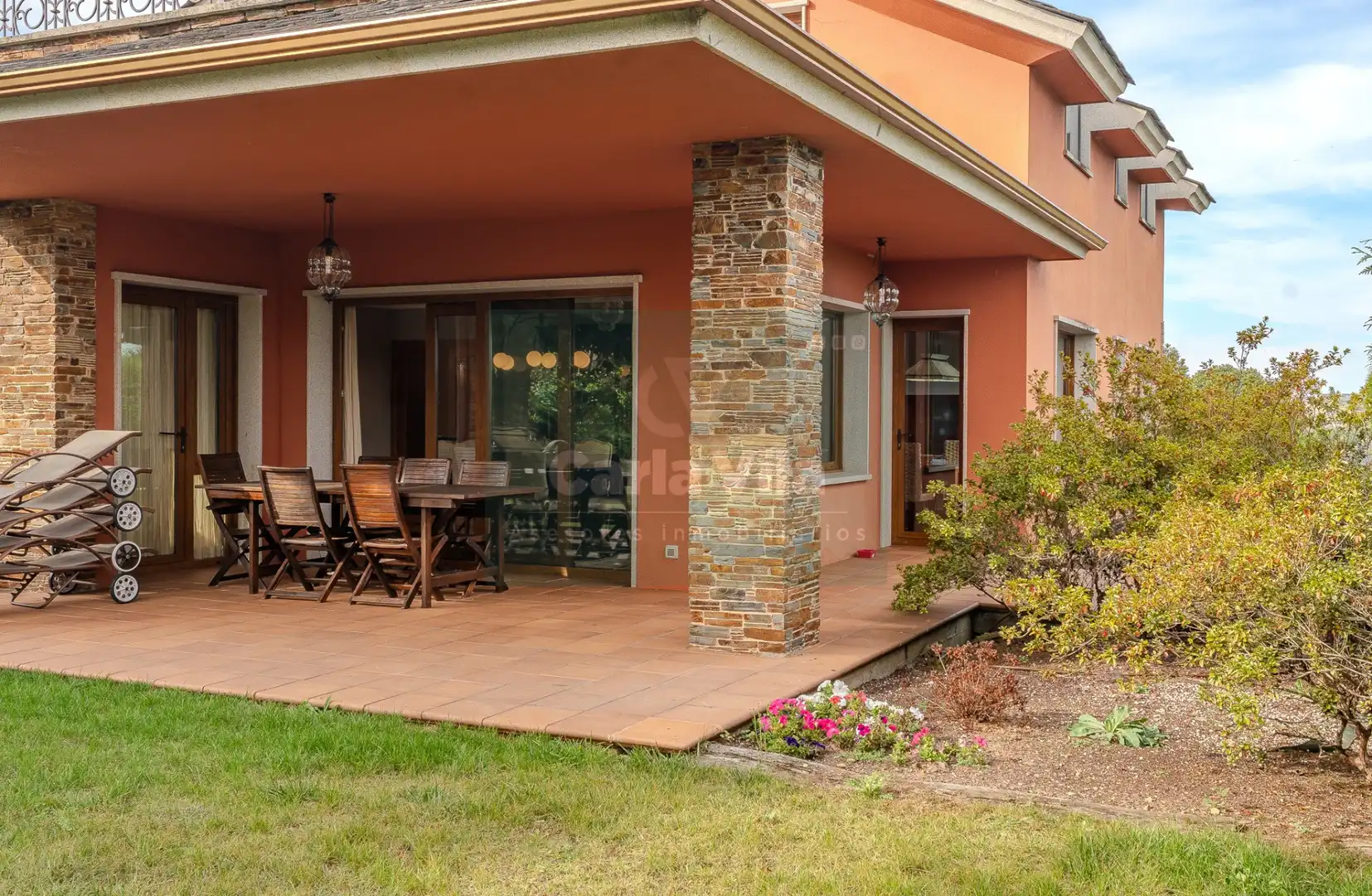 Terraza de Casa o chalet en venta en Lugo con Calefacción, Jardín privado y Parquet