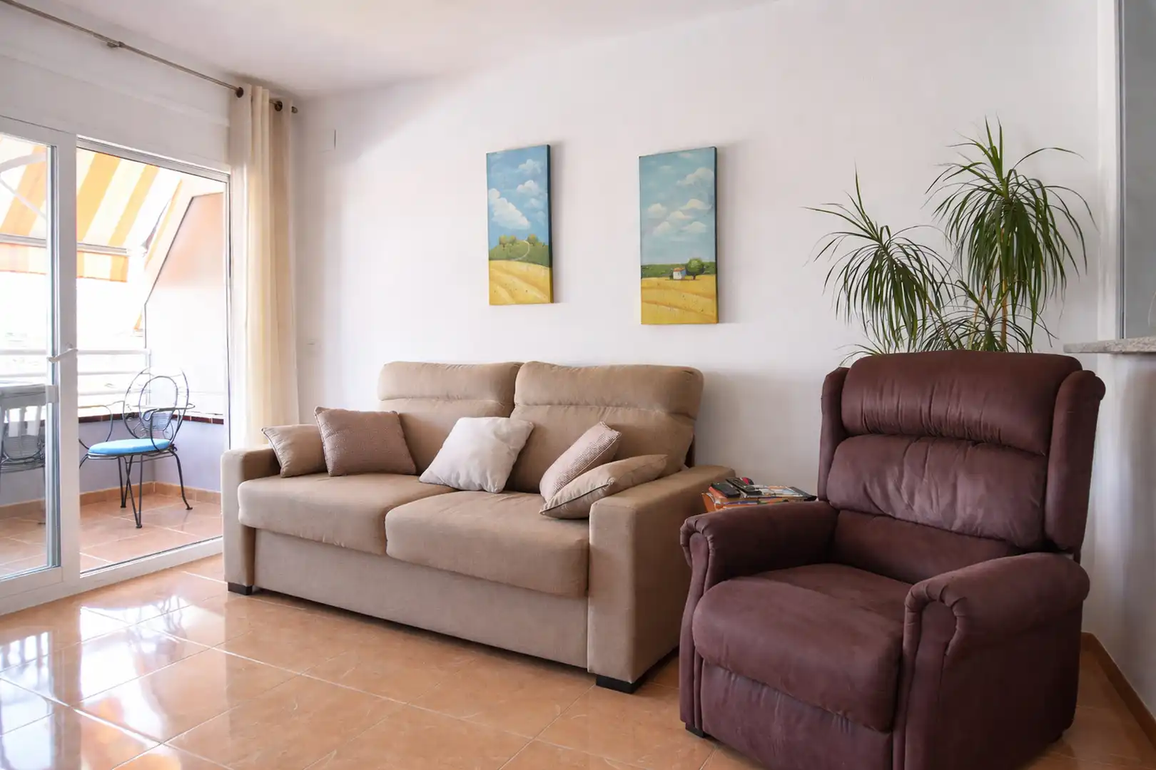 Living room of Flat for sale in Roses  with Heating, Terrace and Storage room