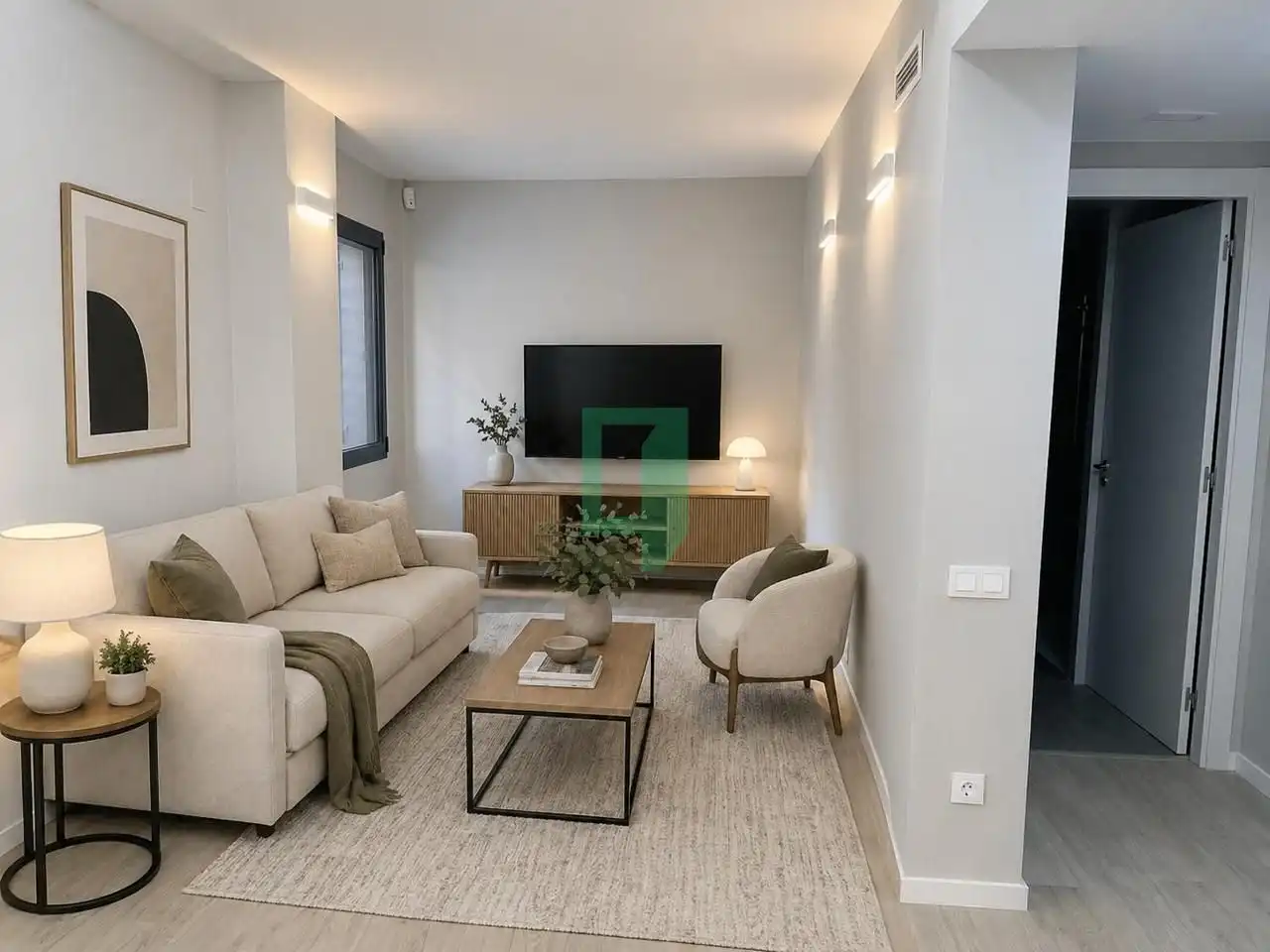 Sala d'estar de Dúplex en venda en Badalona amb Aire condicionat