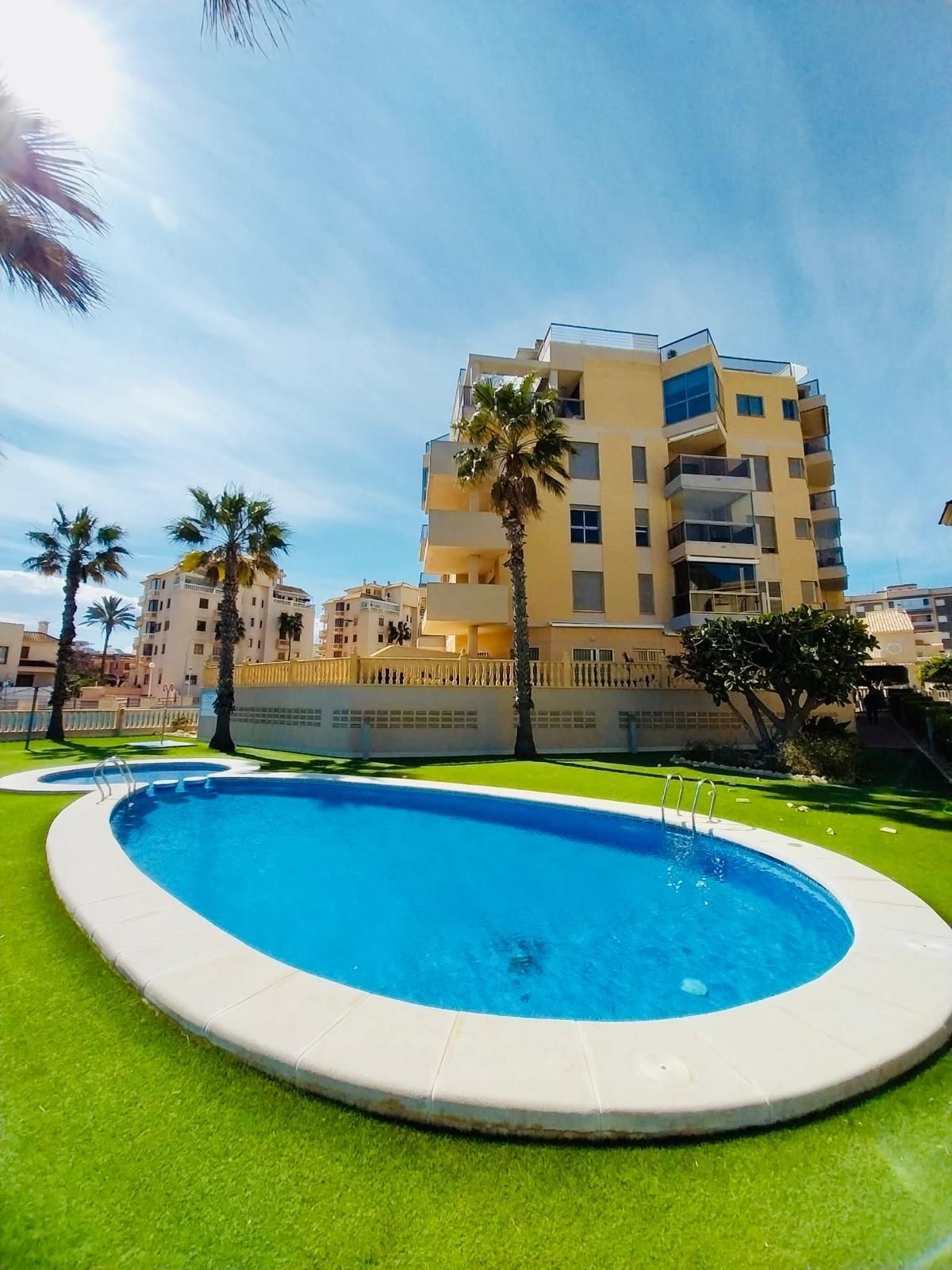 Piscina de Apartamento de alquiler en Guardamar del Segura con Aire acondicionado, Terraza y Amueblado