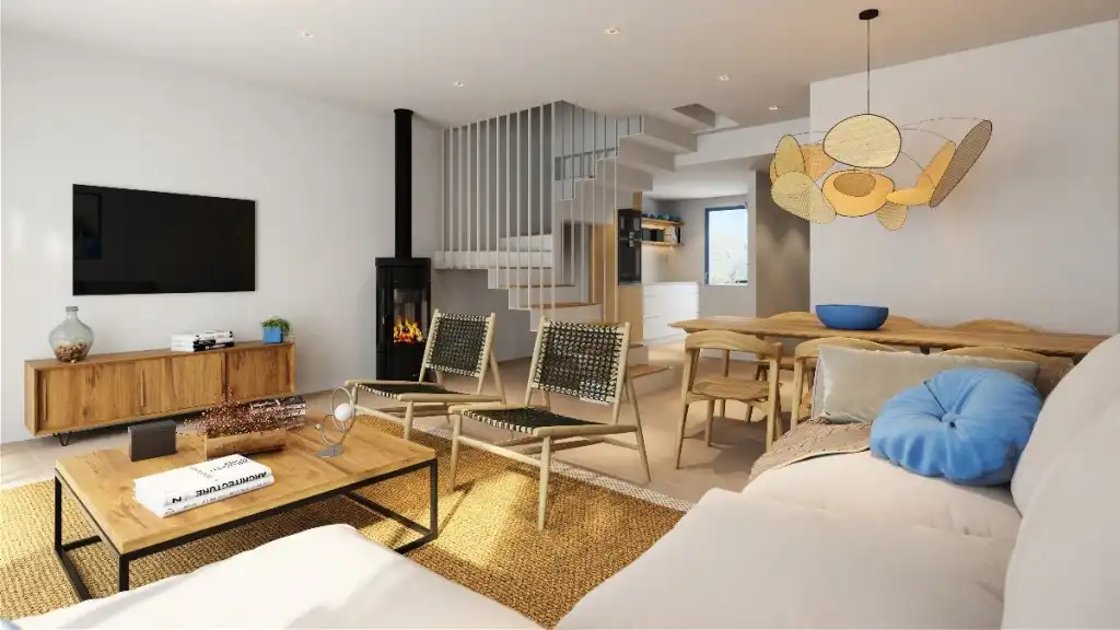 Sala d'estar de Casa o xalet en venda en Alcúdia amb Aire condicionat, Jardí privat i Piscina comunitària