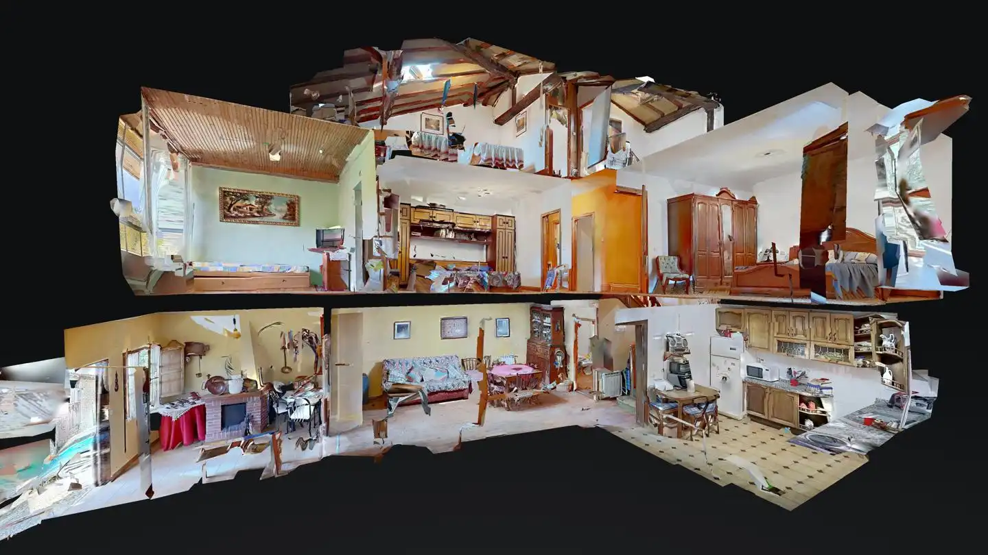 Wohnzimmer von Einfamilien-Reihenhaus zum Verkauf in Onís mit Heizung, Abstellraum und Balkon