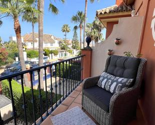 Exterior view of Single-family semi-detached for sale in Estepona  with Air Conditioner, Heating and Terrace