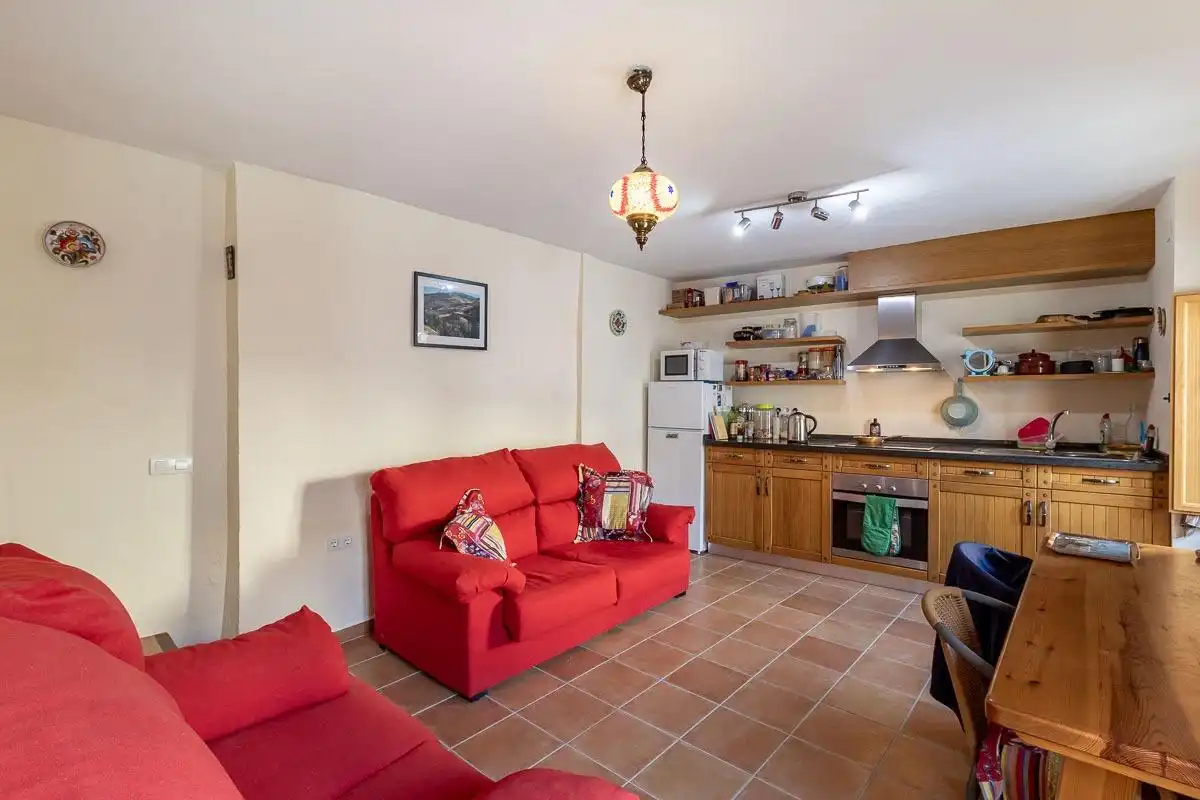 Sala d'estar de Casa o xalet en venda en Alhama de Granada amb Terrassa, Moblat i Balcó