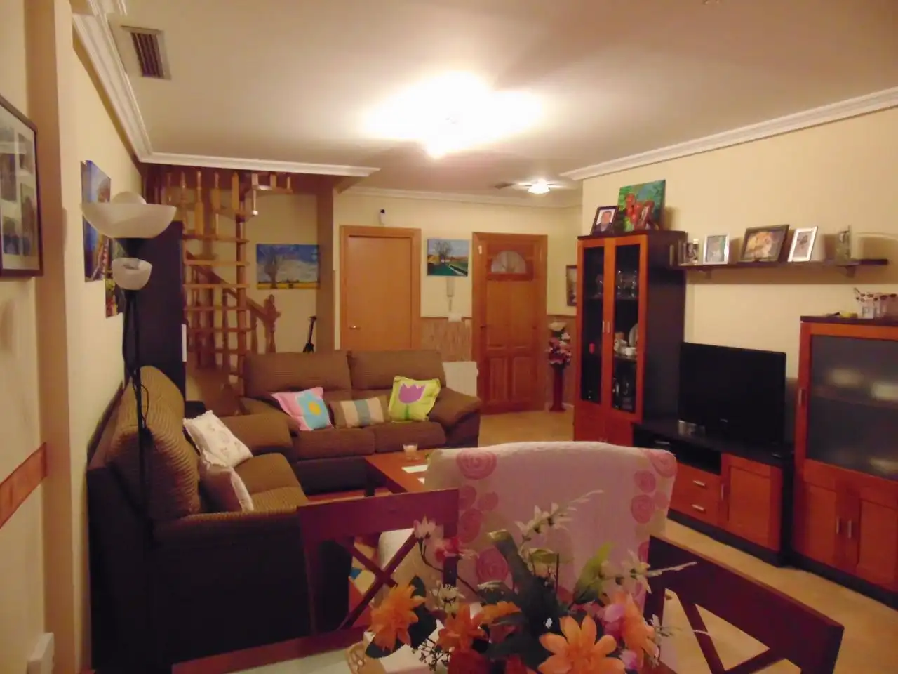 Sala de estar de Casa o chalet en venta en Tauste con Aire acondicionado, Terraza y Balcón