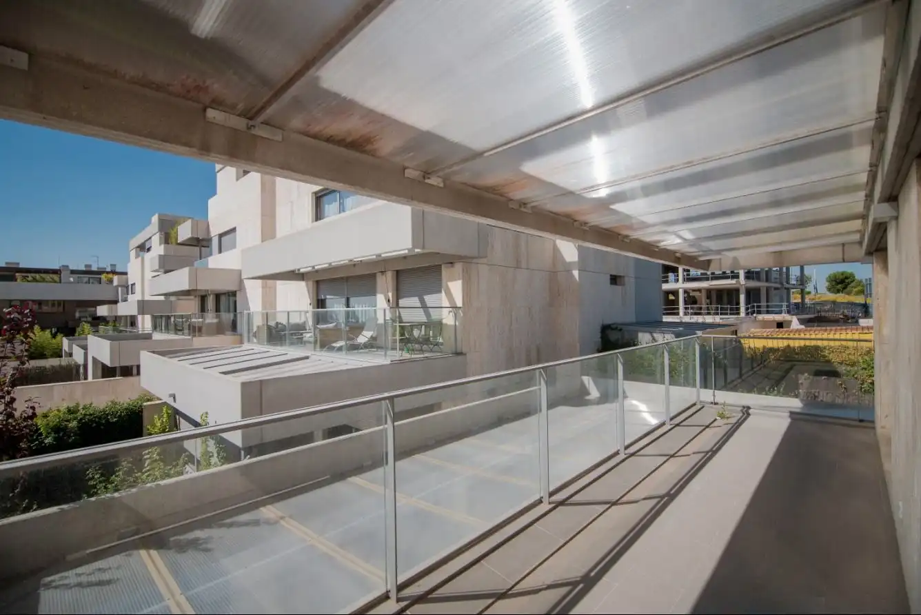 Terrasse von Erdgeschoss zur Miete in Madrid mit Klimaanlage, Heizung und Privatgarten