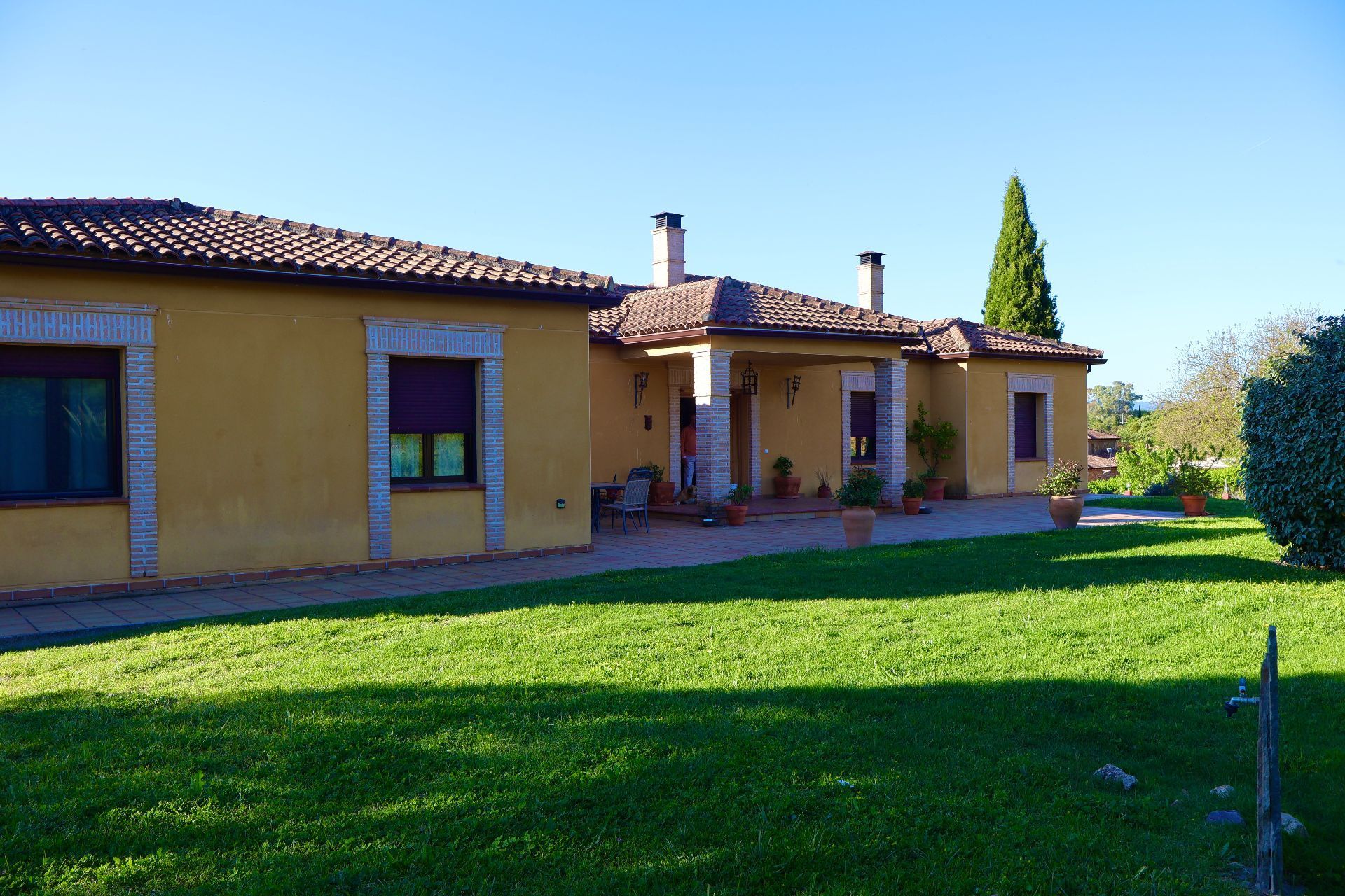 Vista exterior de Casa o chalet en venta en San Román de los Montes con Calefacción, Jardín privado y Terraza