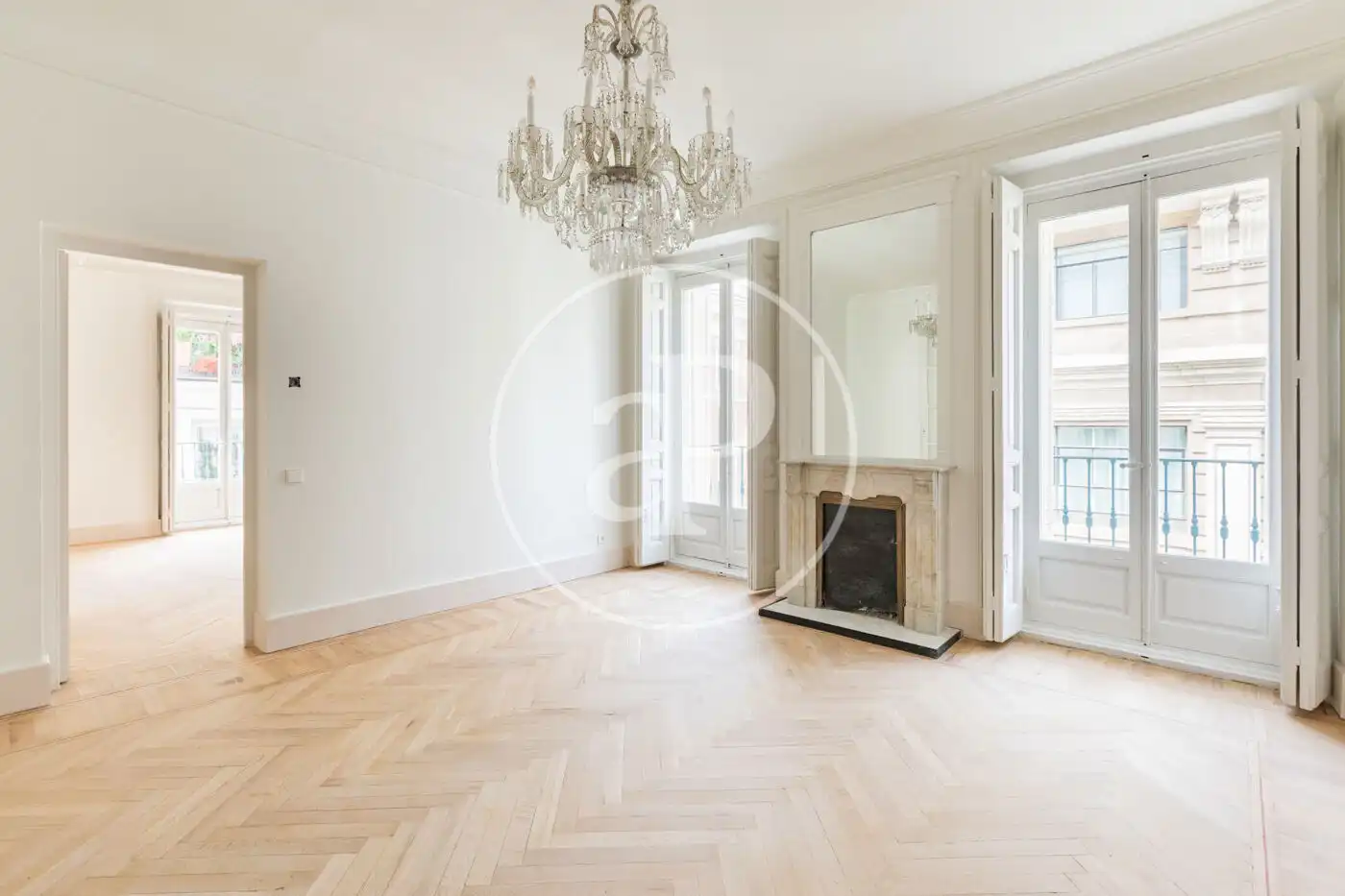 Sala de estar de Piso de alquiler en  Madrid Capital con Aire acondicionado, Calefacción y Amueblado