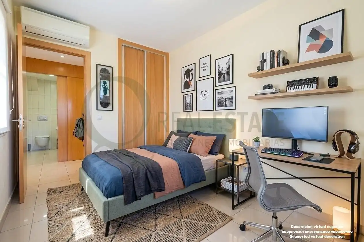 Schlafzimmer von Wohnung zum Verkauf in Alicante / Alacant mit Klimaanlage, Heizung und Privatgarten