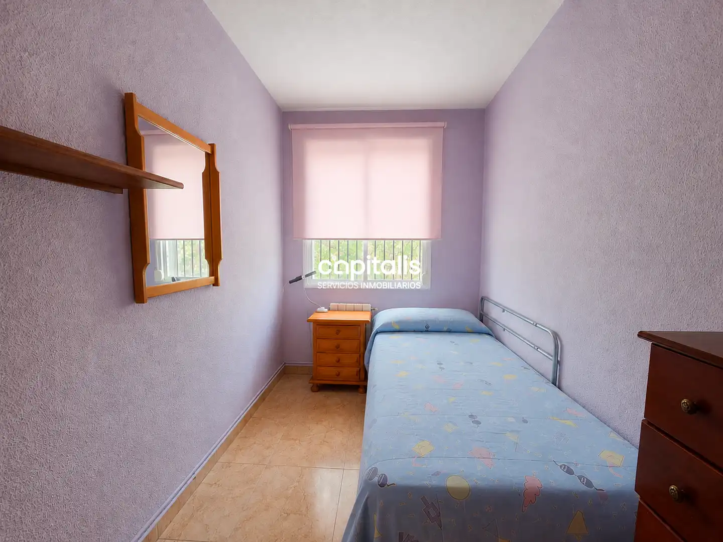 Schlafzimmer von Wohnung zur Miete in Madrid mit Klimaanlage und Heizung