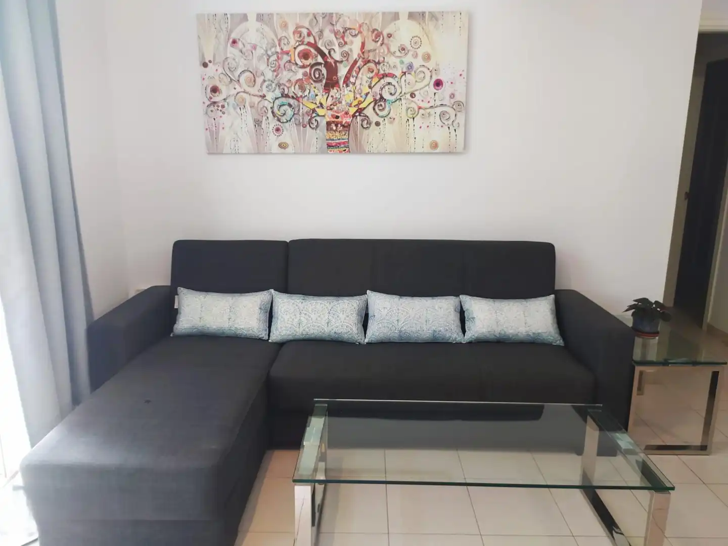 Sala d'estar de Àtic de lloguer en Las Palmas de Gran Canaria amb Terrassa i Moblat