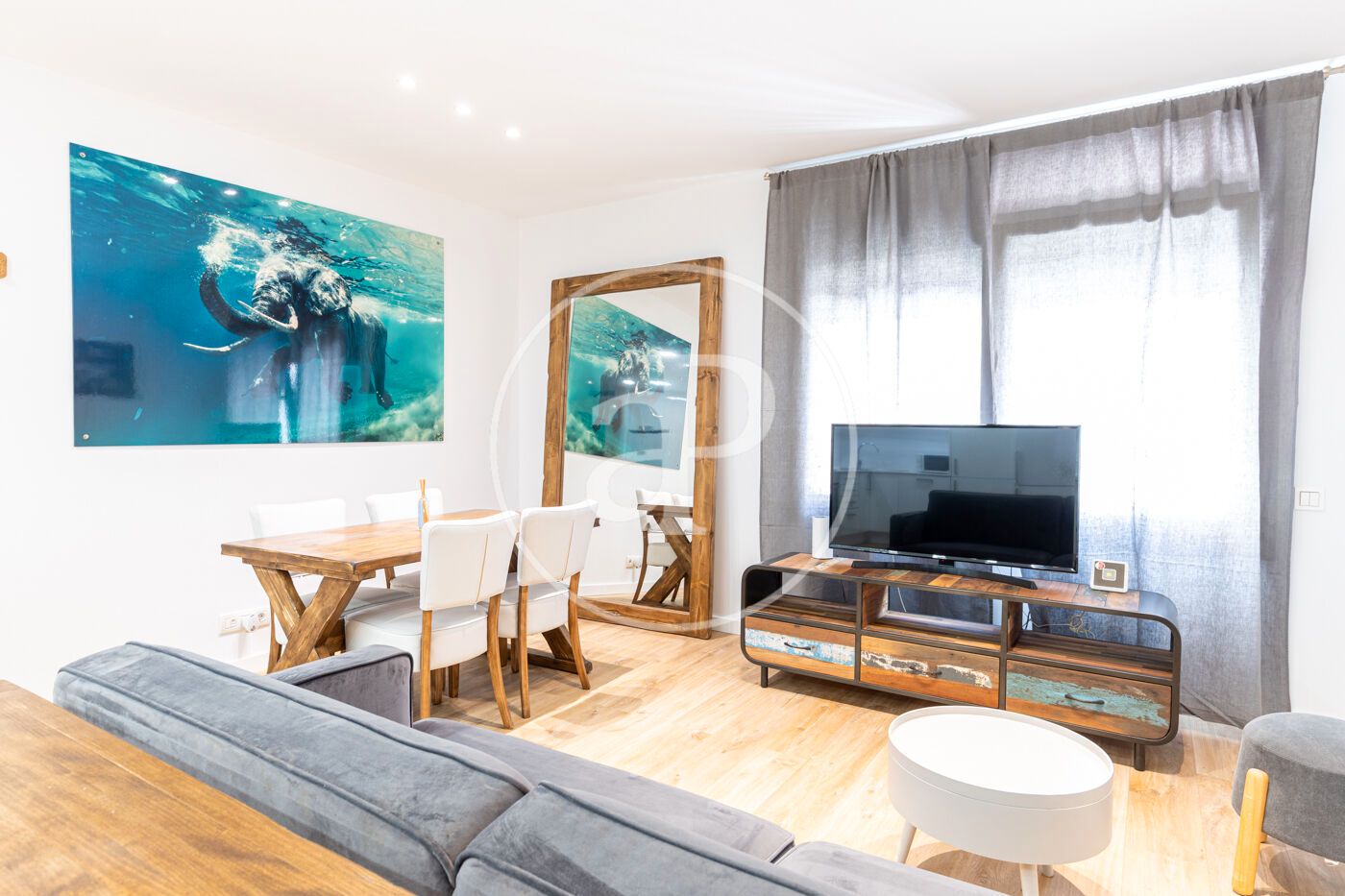 Living room of Flat to rent in Rubí  with Air Conditioner, Heating and Furnished