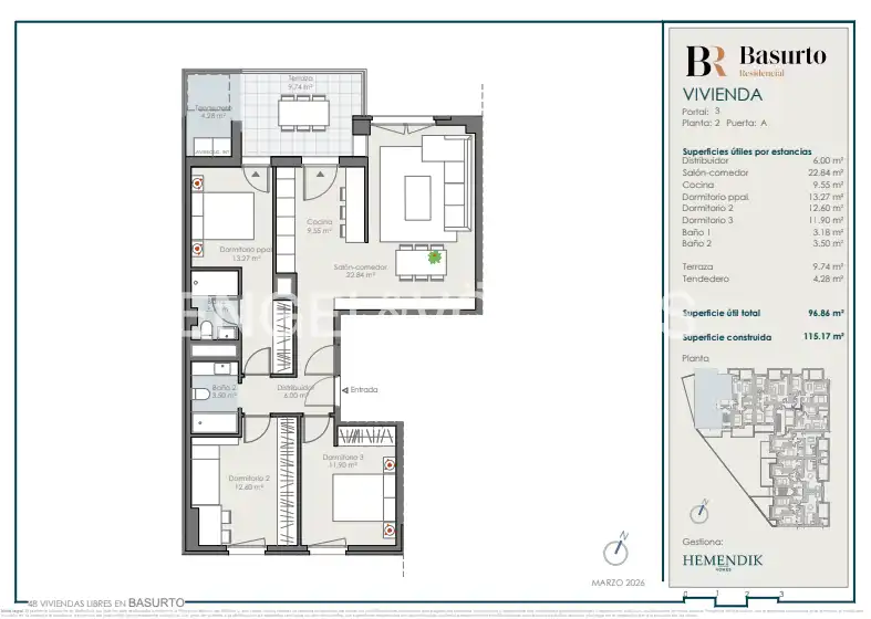 Piso en venta en Bilbao  con Calefacción, Terraza y Trastero