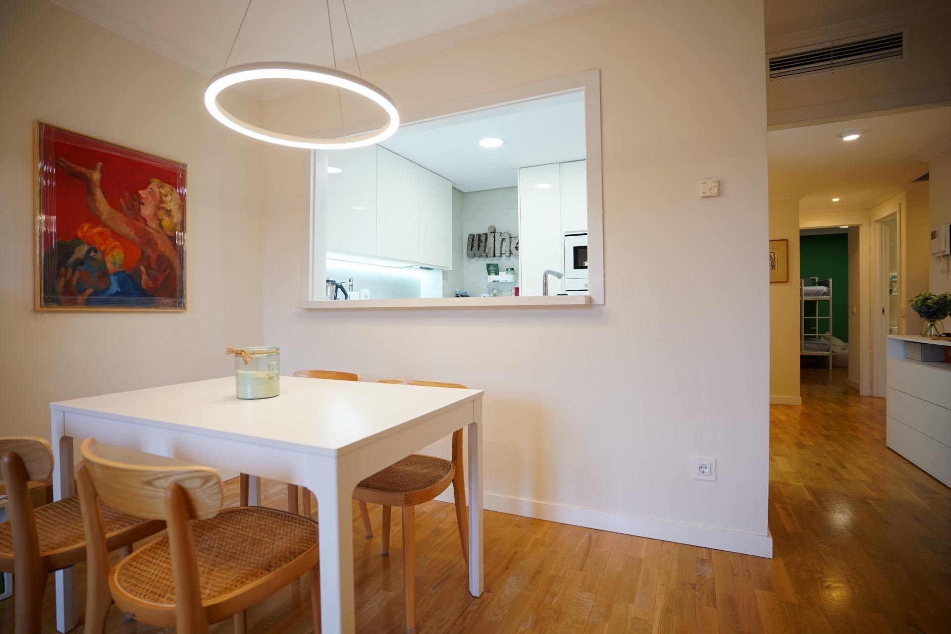 Dining room of Flat to rent in  Madrid Capital  with Heating and Parquet flooring