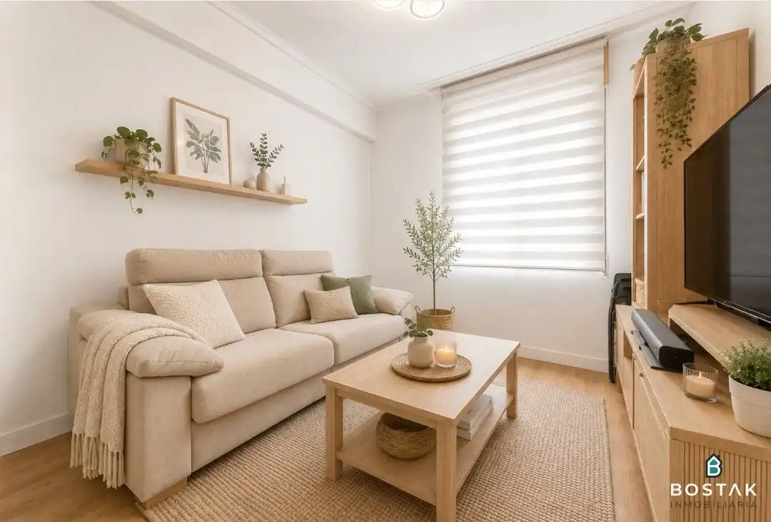 Living room of Flat for sale in Bilbao   with Heating and Furnished